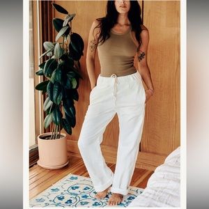 imogene + willie fethiye pants in patchwork white